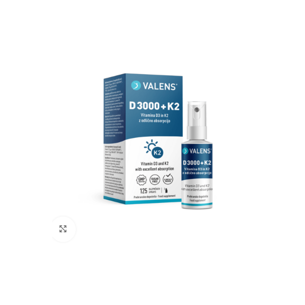 VALENS D3 + K2 ustno pršilo 125 ml