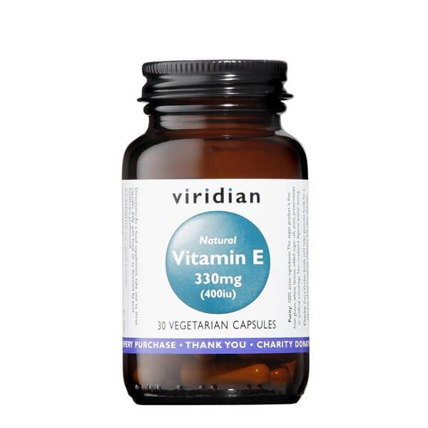Naravni vitamin E 30 kapsul Viridian