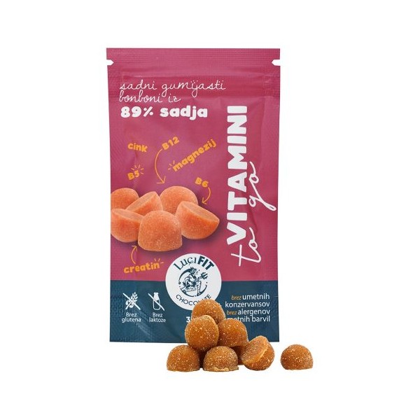 Vitamini to go, sadni gumi bonboni, 35 g, Lucifer