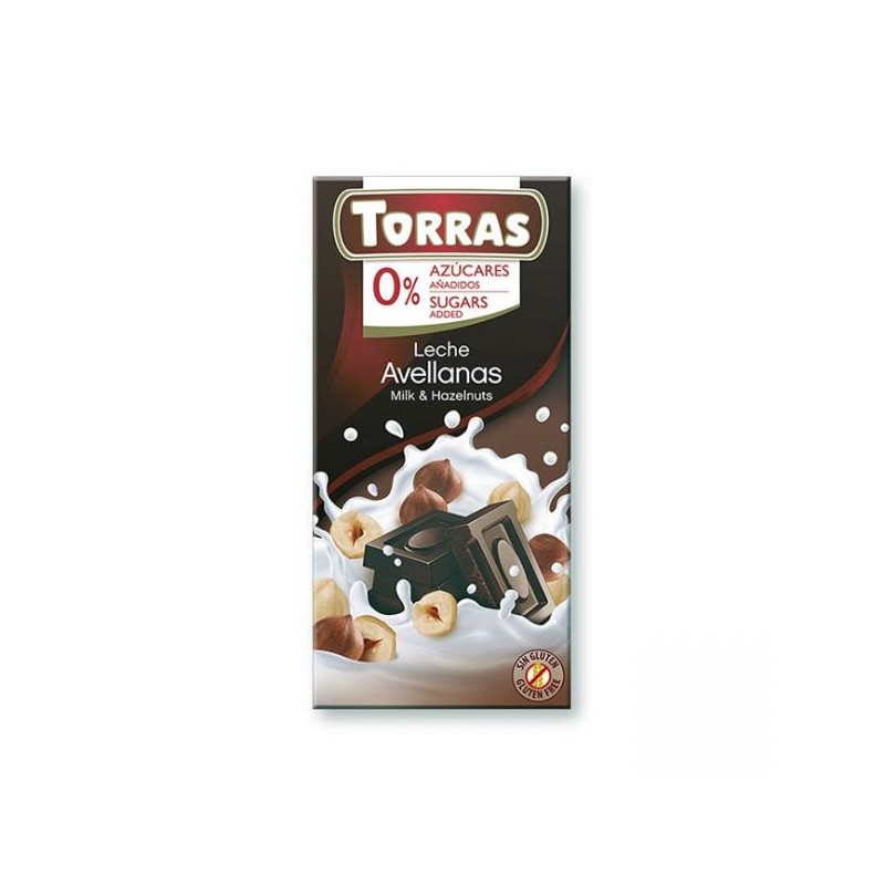 Mlečna čokolada z lešniki 75g TORRAS