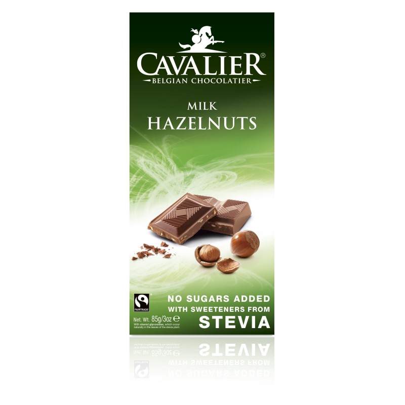 Mlečna čokolada s koščki lešnika 85g Cavalier