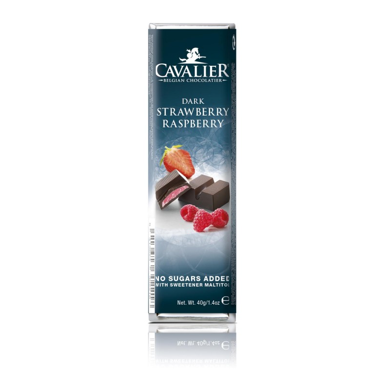 Čokoloda z jagodami in malinami 40g Cavalier