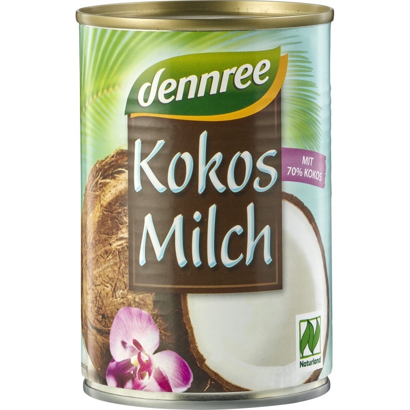 Kokosovo mleko 70% 400ml Dennree