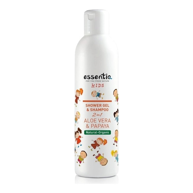 Otroški gel za turširanje in šampon 2V1 aloe vera/jagodičevje 250ml Essentiq