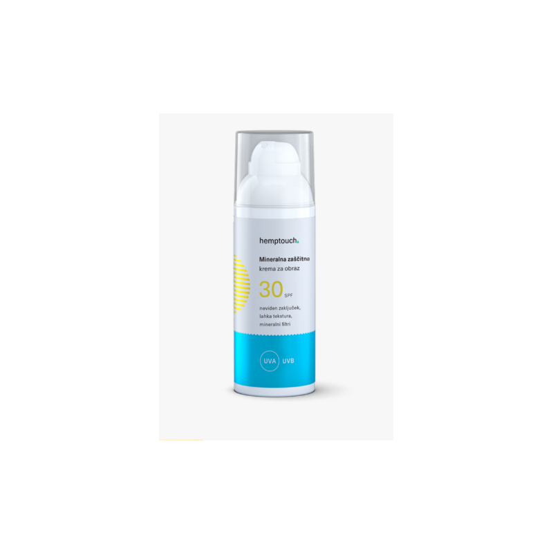 Mineralna zaščitna krema za obraz spf 30, 50 ml, Hemptouch