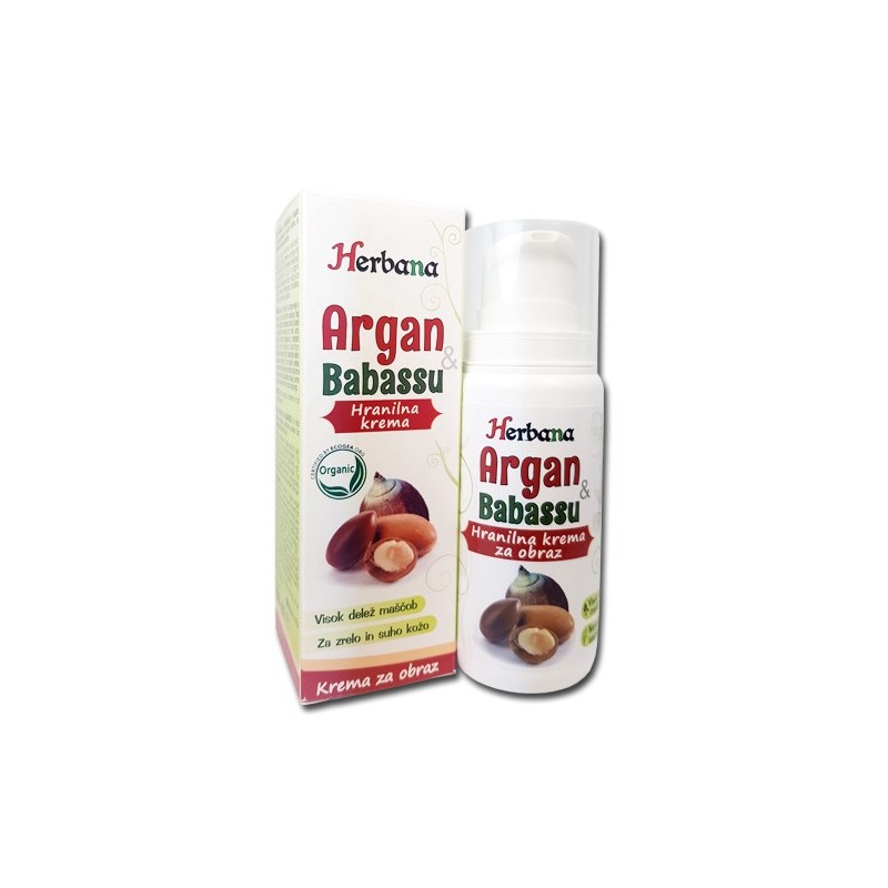 Argan in babassu hranilna krema za obraz 100ml Herbana