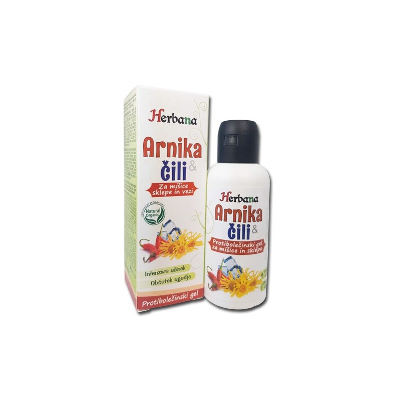 Gel za mišice, sklepe in vezi Arnika in čili 100ml Herbana