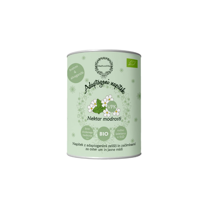 Bio Adaptogeni napitek Nektar modrosti, 130 g, MadhuraVita