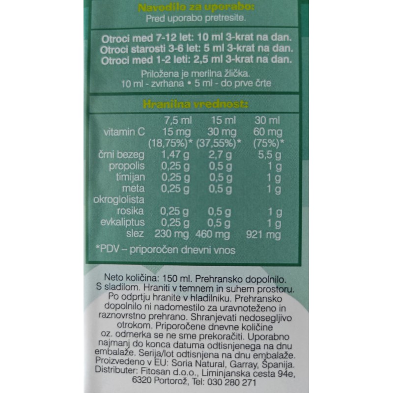 Dobro dihamo sirup za otroke 150 ml Pharmasor