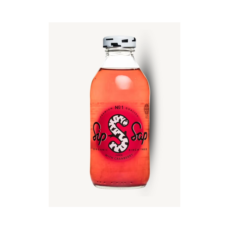 Bio Brezova voda s brusnico 330 ml SipSap