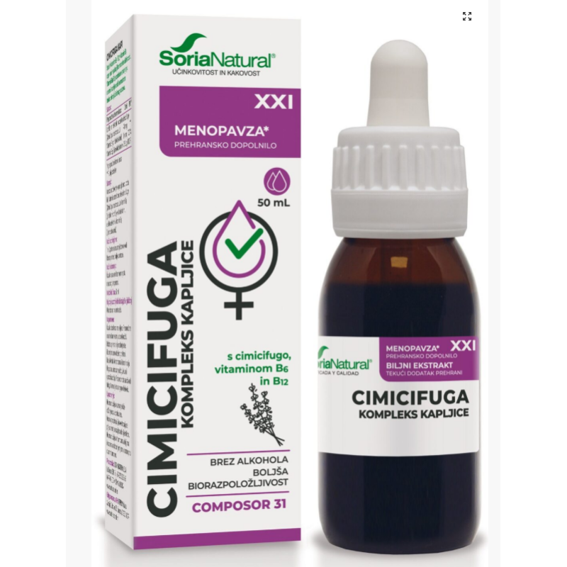 Cimicifuga kapljice 50ml Soria Natural
