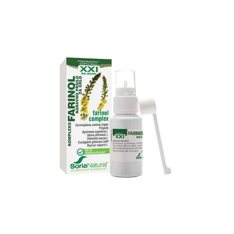 Farinol prišilo za grlo 30ml Soria Natural