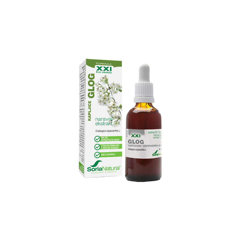 Kapljice glog XXI 50ml Soria Natural