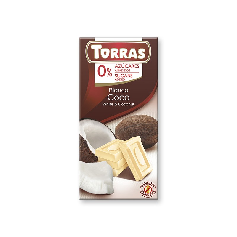 Bela čokolada s kokosom 75g TORRAS