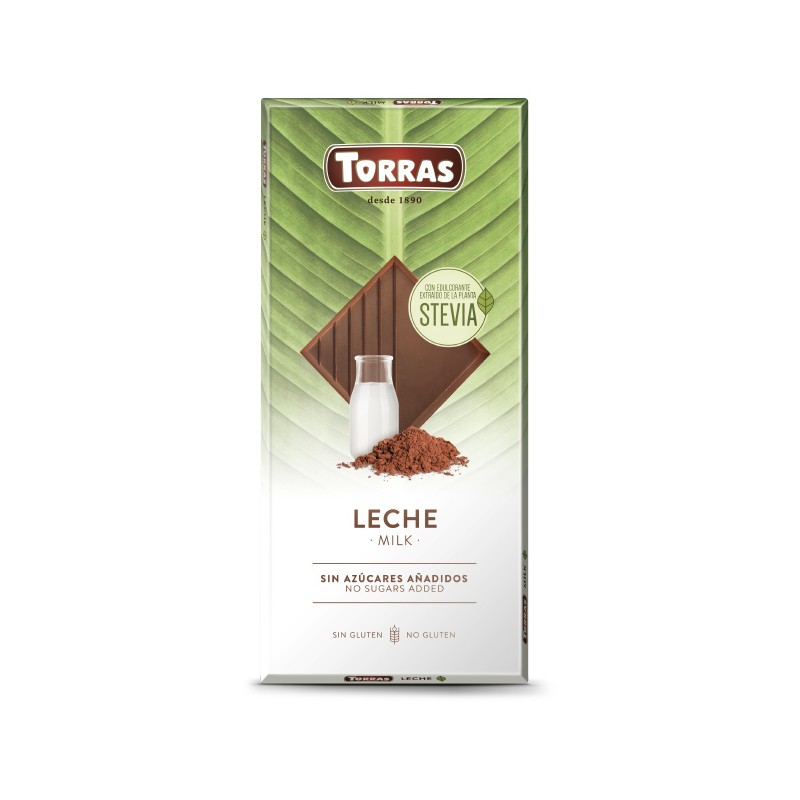 Mlečna čokolada s stevio 100g Torras