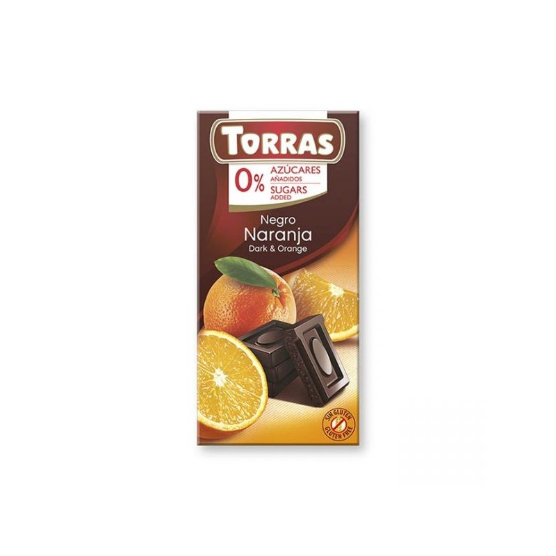 Temna čokolada s pomarančo 75g TORRAS