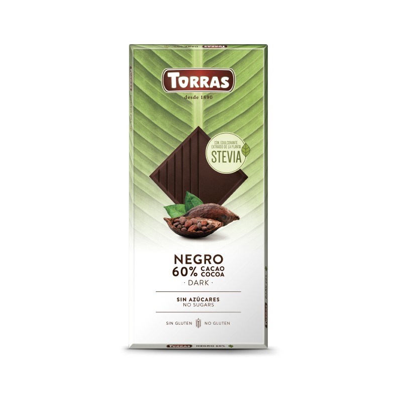 Temna čokolada s stevio 100g Torras