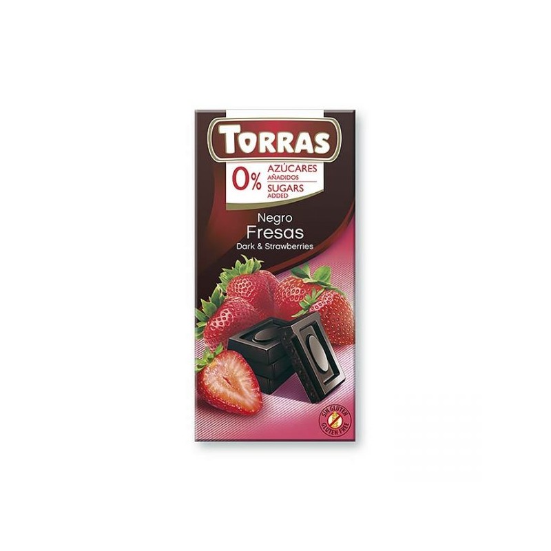 Temna čokolada z jagodami 75g TORRAS