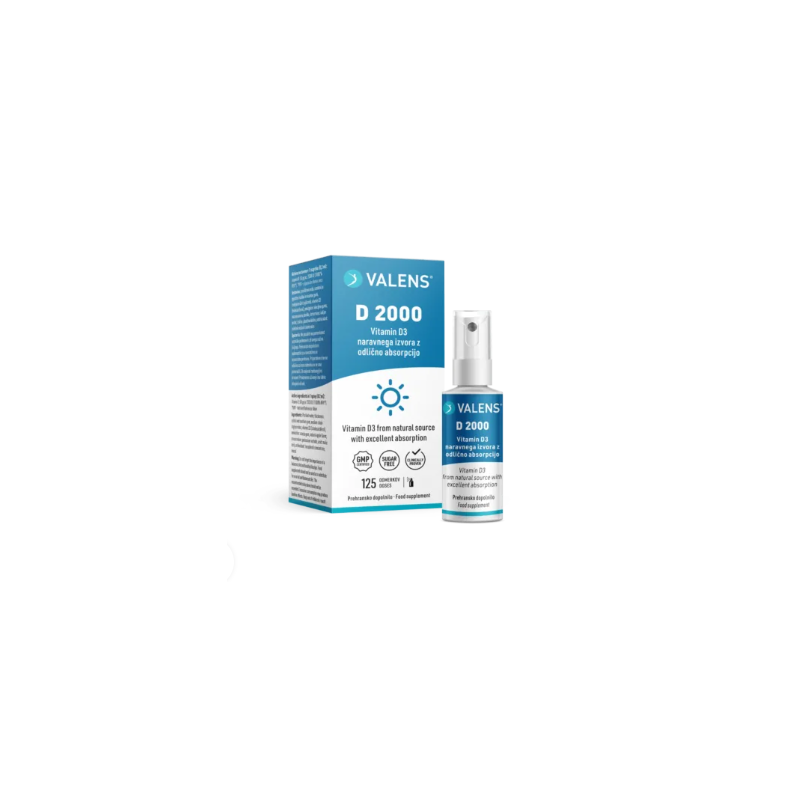 D 2000 ustno pršilo 25 ml Valens