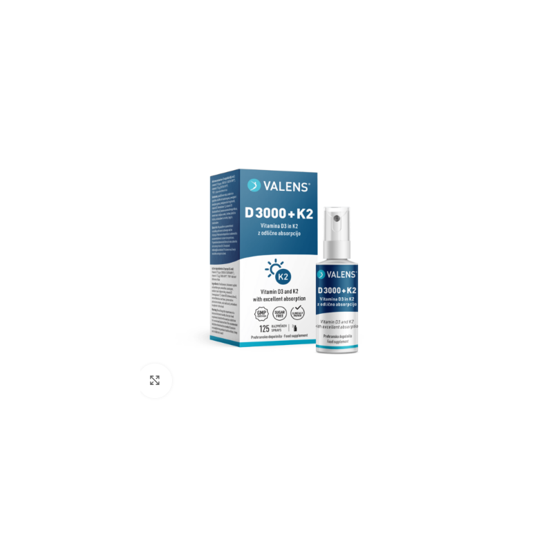 VALENS D3 + K2 ustno pršilo 125 ml