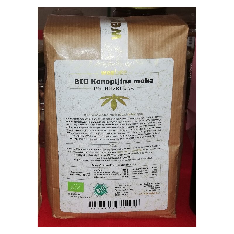 Konopljina moka 1kg Weebee