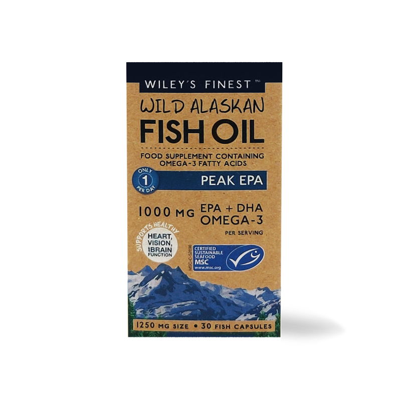 Peak EPA, Wild Alaskan Riblje olje 30 k, Wileys Finest